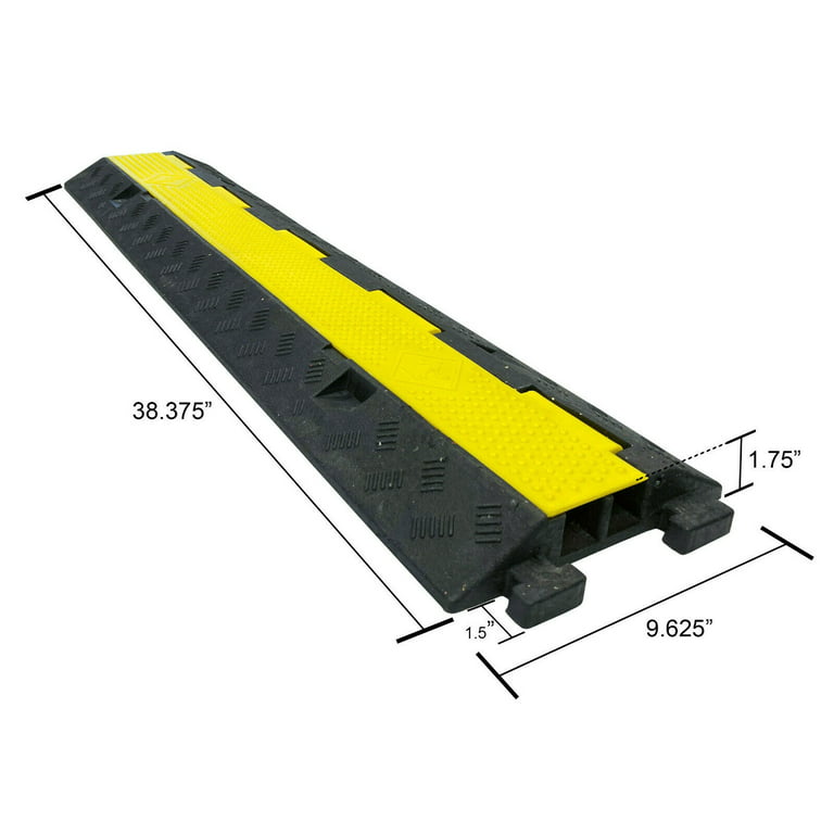 1 Single Channel Yellow TPU Drop Over Cable Protector 