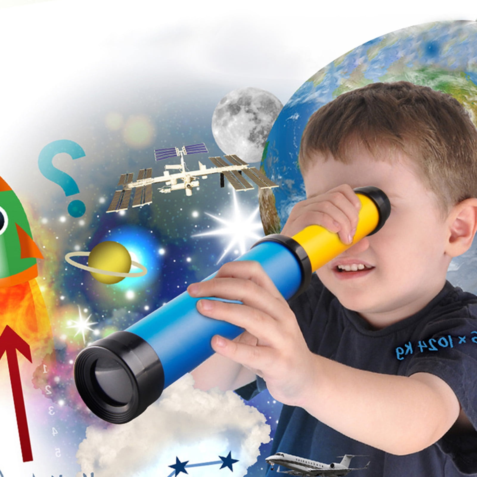 Kid's Explorer Telescope Gift, Quality Plastic Material Kid Telescope