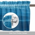 thumbnail image 6 of Blue Sea Valance Curtain Abstract Natural Undersea Gradient Ocean Window Valances Rod Pocket Short Curtains Window Treatments for Kitchen Bedroom Bathroom Laundry 42" x 12", 6 of 9