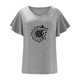 thumbnail image 4 of Camiseta informal para mujer, blusa estampada con volantes, manga corta, cuello en V, Tops Fridja  ghk6784, 4 of 5