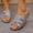 Gray, variant on Women Slide Sandals, Open Toe Slip On Soft Bottom Casual Summer Wedge Shoes Red Size 9