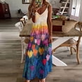 thumbnail image 3 of Vibe Blooming Tulips Design Sleeveless Dress Woman Fashion Long Dresses Women's Summer Suit Dress 2025, 3 of 7