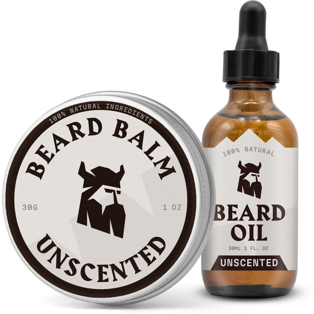 Set de bálsamo y aceite para barba Striking Viking sin perfume, 30 ml