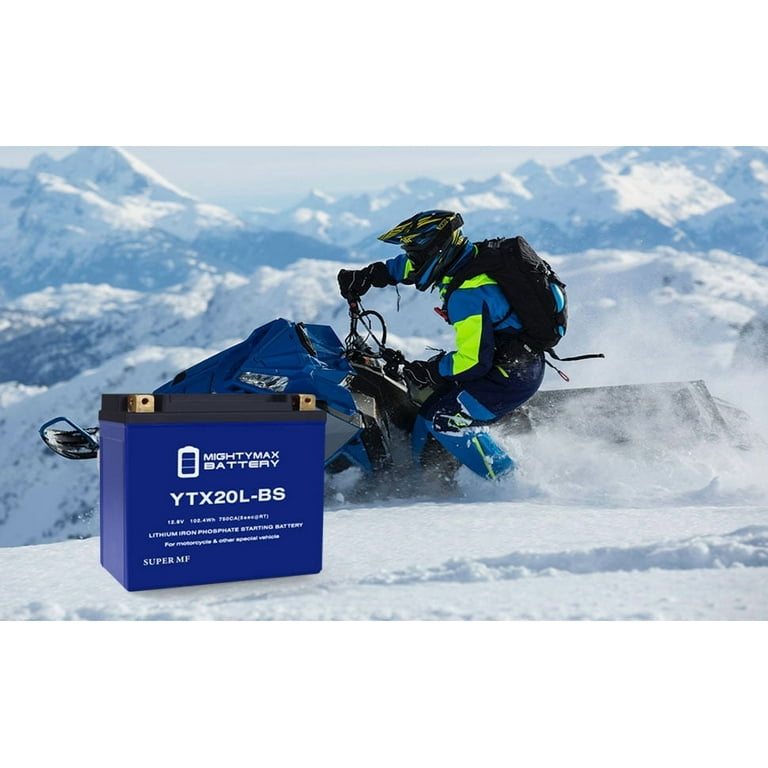Mighty Max Battery YTX20L-BS LiFePO4, 12V 18AH 570 CCA Lithium