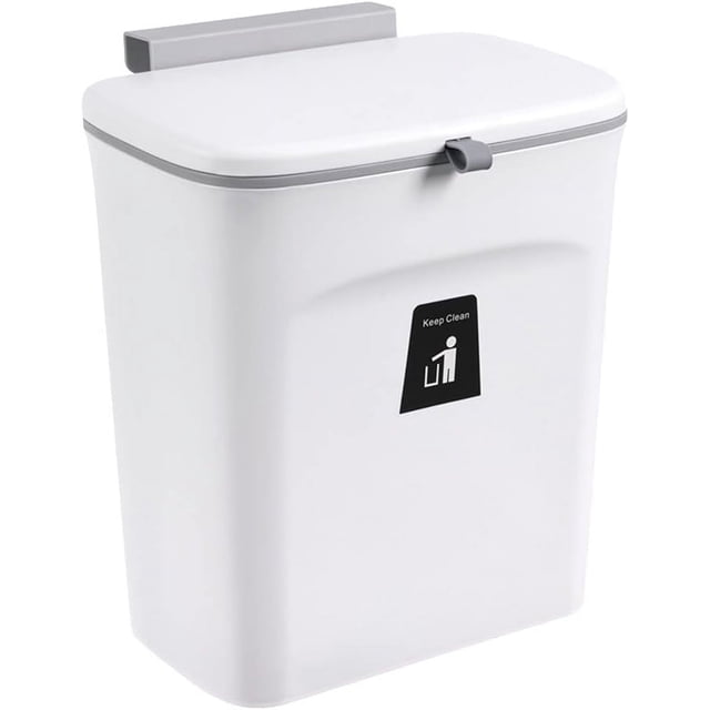 Contenedor de abono multiusos sin olor, fácil de instalar, para colgar en la pared de la cocina, en varias ubicaciones (9 l)