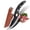 Black, variant on Meat Cleaver Knife 7" Stainless Steel Kitchen Knife with Sheath Heavy Duty Butcher Knife Serbian Chef Cutting Knife Full Tang Wooden Handle