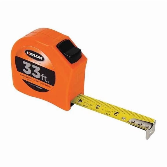 Keson 33 ft Engineer's Tape Measure, 1 in Blade PGT181033V