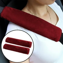 Auto Seat Belt Shoulder Protector Pads (2 Pack) - Soft Skin-Friendly Harness Car Seat Belt Pads for Comfortable Driving, Universal Fit for Car, Handbag, Camera & Backpack Straps(Wine)