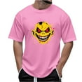 thumbnail image 2 of Tdoqot Mens Halloween Graphic T-shirt- Short Sleeve Funny Crewneck Ghost Tees Pink Size 4XL, 2 of 5