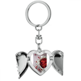 thumbnail image 1 of Llavero de alas de ángel en forma de corazón Templado frutos rojos cereza, 1 of 3