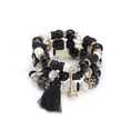 thumbnail image 1 of Pulsera bohemia con cuentas, pulsera con cordón con borla desmontable, 11 Afortunado Sencillez, 1 of 1