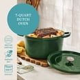 thumbnail image 6 of The Pioneer Woman 7-Quart Enameled Cast Iron Dutch Oven with Lid, Dark Green, 6 of 12