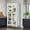 White Metal, variant on 6-Tier Metal Pantry Cabinet with Transparent Doors, Adjustable Shelves & Wheels,65" Versatile Storage for Kitchen, Dining Room, and Living Room,White