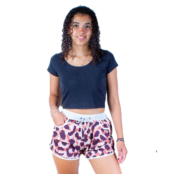 Short De Baño Estampado. Bañador Para Dama