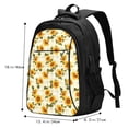 thumbnail image 4 of Yiaed Light Green Plaid Sunflower Print Laptop Backpack,Business Travel Durable Laptops Backpack with USB Charging Port,Water Resistant College Computer Bag, 4 of 5