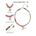 thumbnail image 5 of Time and Tru Goldtone Multicolored Bead Initial "K" Necklace, 5 of 6