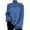 Blue, variant on hotojiny Women Fall Winter Knit Sweaters Long Sleeve Off Shoulder Sweater Turtleneck Pullover Loose Tops