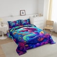 thumbnail image 3 of Erosebridal Mermaid Princess Bedding Sets Twin with Comforter, Underwater World Duvet Insert, Ocean Coral Reversible Down Comforter, Ultra Soft Room Decor, 2pcs, 3 of 8