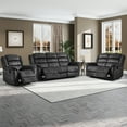 thumbnail image 6 of Bonzy Home 3-Piece Fabric Manual Recliner Sofa Set, Single Chair, Loveseat & 3-Seat Couch for Living Room Furniture, 6 of 7