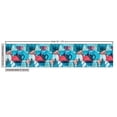 thumbnail image 2 of Ambesonne Tea Party Fabric by the Yard Upholstery, Crockery Silhouettes, 5 Yards, Dark Coral Pale Blue, 2 of 4