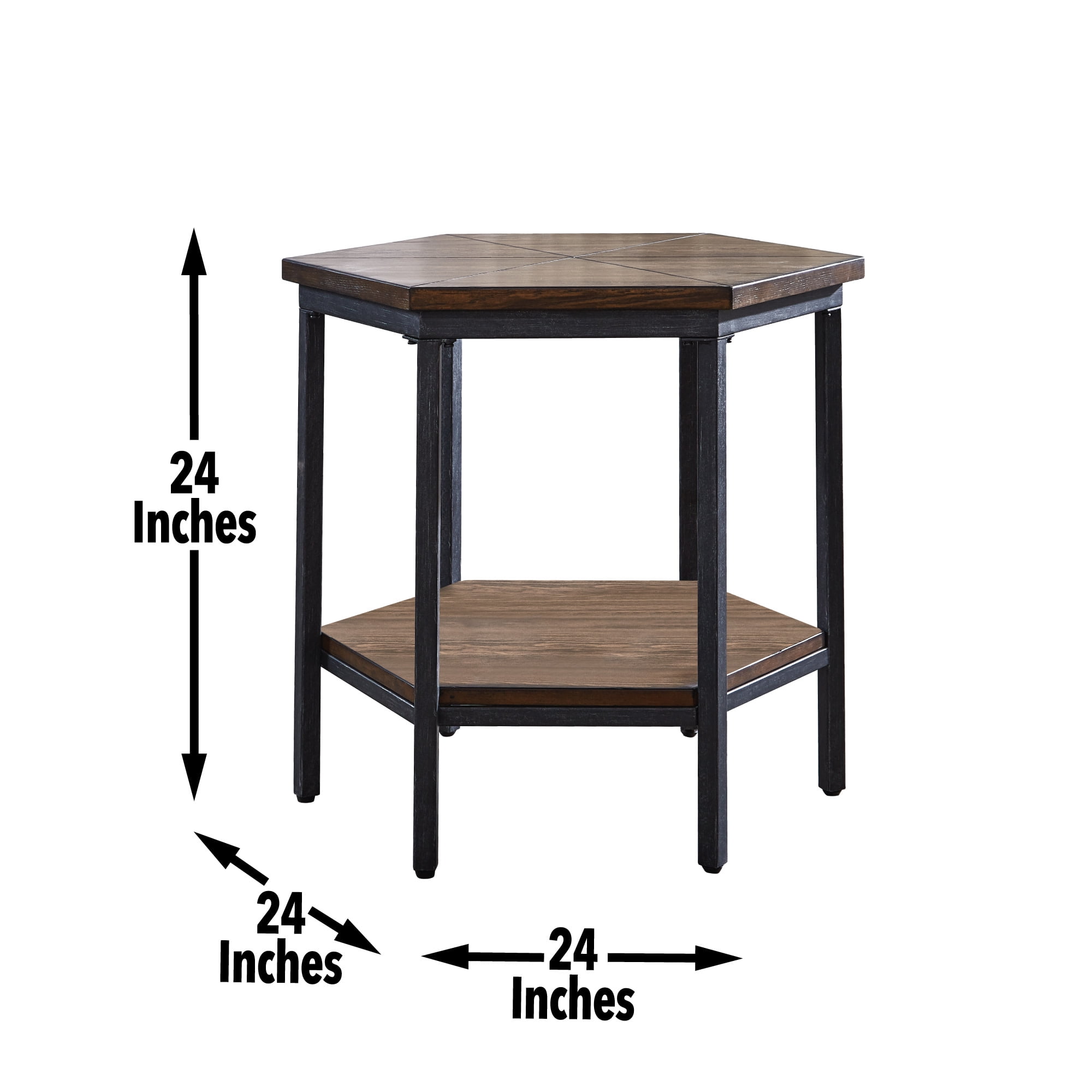 Steve Silver Ultimo Chocolate Wood Hexagon End Table