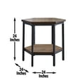 thumbnail image 4 of Steve Silver Ultimo Chocolate Wood Hexagon End Table, 4 of 6
