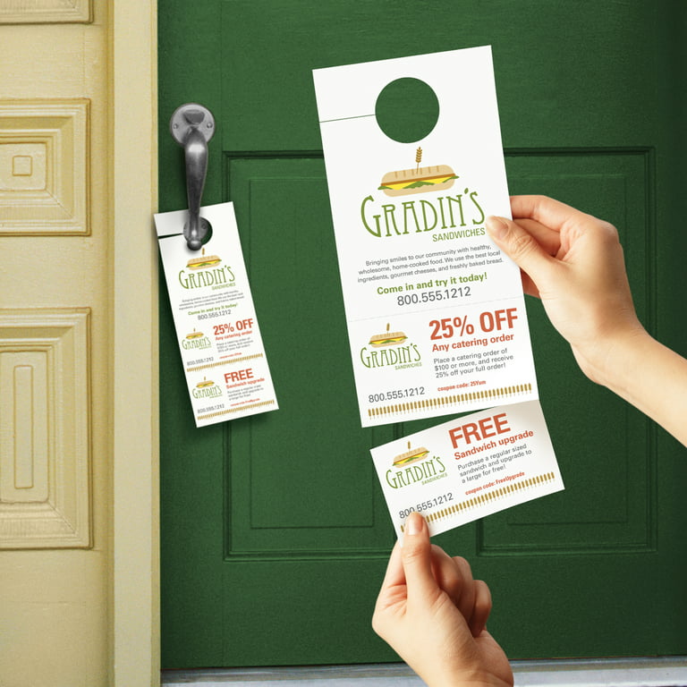 Door Hangers Printed in Full Color on 16pt Card Stock, with UV Gloss or  Matte Finish by Elite Flyers
