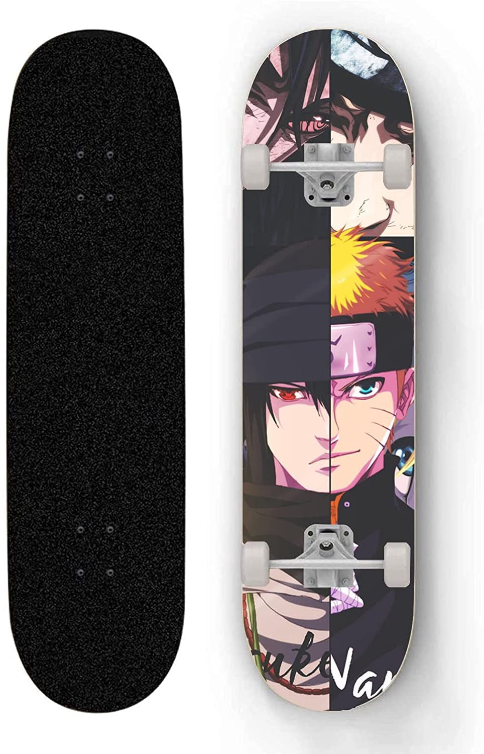 Skateboard Fille Pro Planche à Roulettes Double Kick Concave Cruiser Complet Roues PU 7 Couches Érable 31 X 8 Inch Pour Débutants Adolescents Enfants