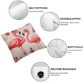 thumbnail image 4 of Nawypu Pillowcase Set of 2 Christmas New Year Winter Flamingo Bird Red Pink Zippered Pillow Cover Pillow Sham for Long Pillow Standard Size 2pcs, 4 of 6