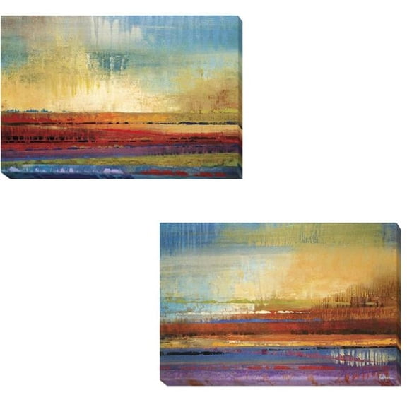 Horizons I & II by Selina Rodriguez 2-Piece Premium Gallery-Wrapped Canvas Giclee Art Set - 16 x 24 x 1.5 in.