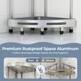 thumbnail image 7 of Corner Shower Caddy Standing - 4 Tier Acrylic Shower Organizer with Soap Holder, Aluminium Corner Shelf Standing for Bathroom, 7 of 7
