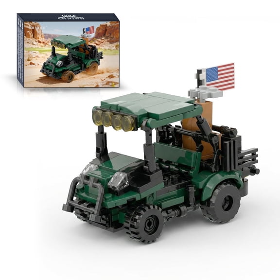 Golf Mini Off-Road Car Building Kit Compatible with Lego Golf – MOC Golf Cart Display Model, Minifigure Compatible, Advanced Brick Set for Ages 14 (185 PCS)