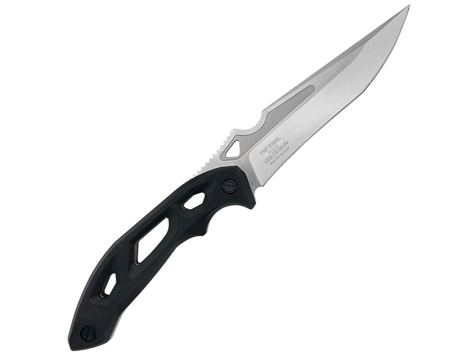 Takumitak Unhinged Fixed Blade Knife, 5in, D2, Drop Point Recurve, G10 Handle, S