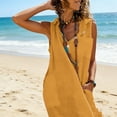 thumbnail image 4 of Ygbgbb Summer Dresses for Women 2026 Casual Short Sleeve Dress Lightweight Maxi Dress for Beach Vacation & Daily Wear Yellow L, 4 of 7