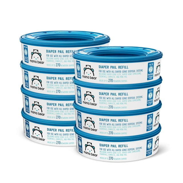 Recambios de pañales Mama Bear para pañales Diaper Genie, 2160 unidades