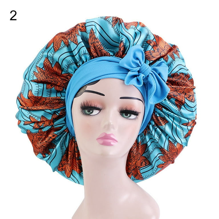 Cherryhome Silk Braid Bonnet Long Satin Bonnet Sleep Cap with tie Band  Adjustable Bonnet for Women Curly Dreadlocks Frizzy Hair 