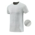 thumbnail image 4 of EWASWON Men's Slim Fit Quick-Dry T-Shirts for Gym & Daily Wear – Lightweight Breathable Mesh Fabric, Solid Colors,Gray,Size 3XL, 4 of 4