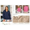 thumbnail image 4 of PRETTYGARDEN Womens Half Zip Oversized Sweatshirts Fleece Hoodies Trendy Long Sleeve Pullover Tops Y10k Fall Outfits, 4 of 7