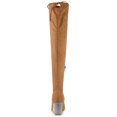 thumbnail image 2 of Unique Bargains Women's Rhinestone Block Heels Over Knee High Boots, 2 of 7