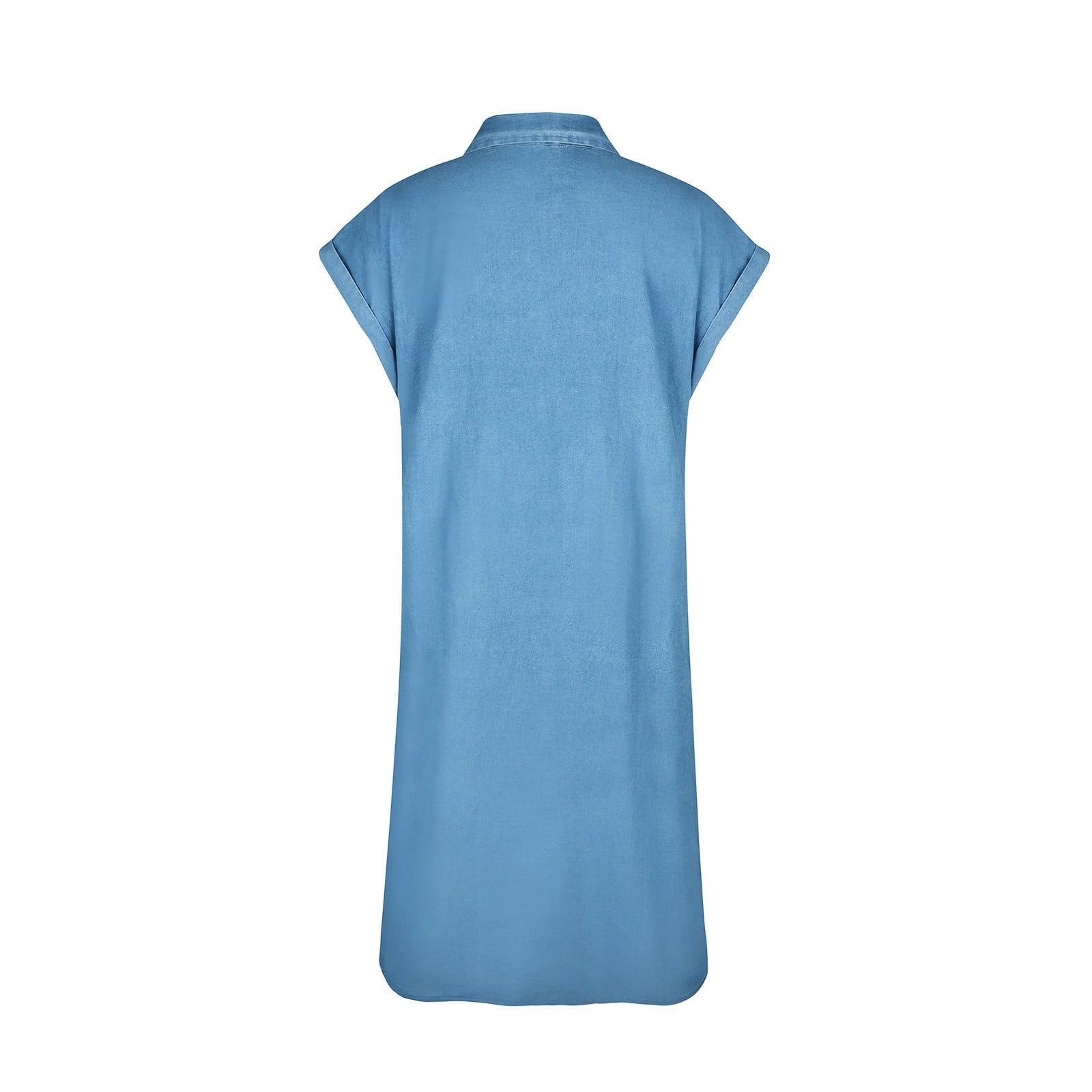UPPADA Denim Dress for Women Short Sleeve Slim Midi Dresses with Pockets Solid Button Dress Summer Fashion Casual Dresses