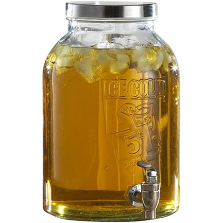 Style Setter Ice Cold Beverage Dispenser, Clear