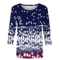 thumbnail image 4 of Goodtrade8 Womens 4th of July T Shirts Red White and Blue Short Sleeve Pullover Summer Casual , American Flag Crew Neck Independence Day Fashion Tops for Junior Graphic, 4 of 4