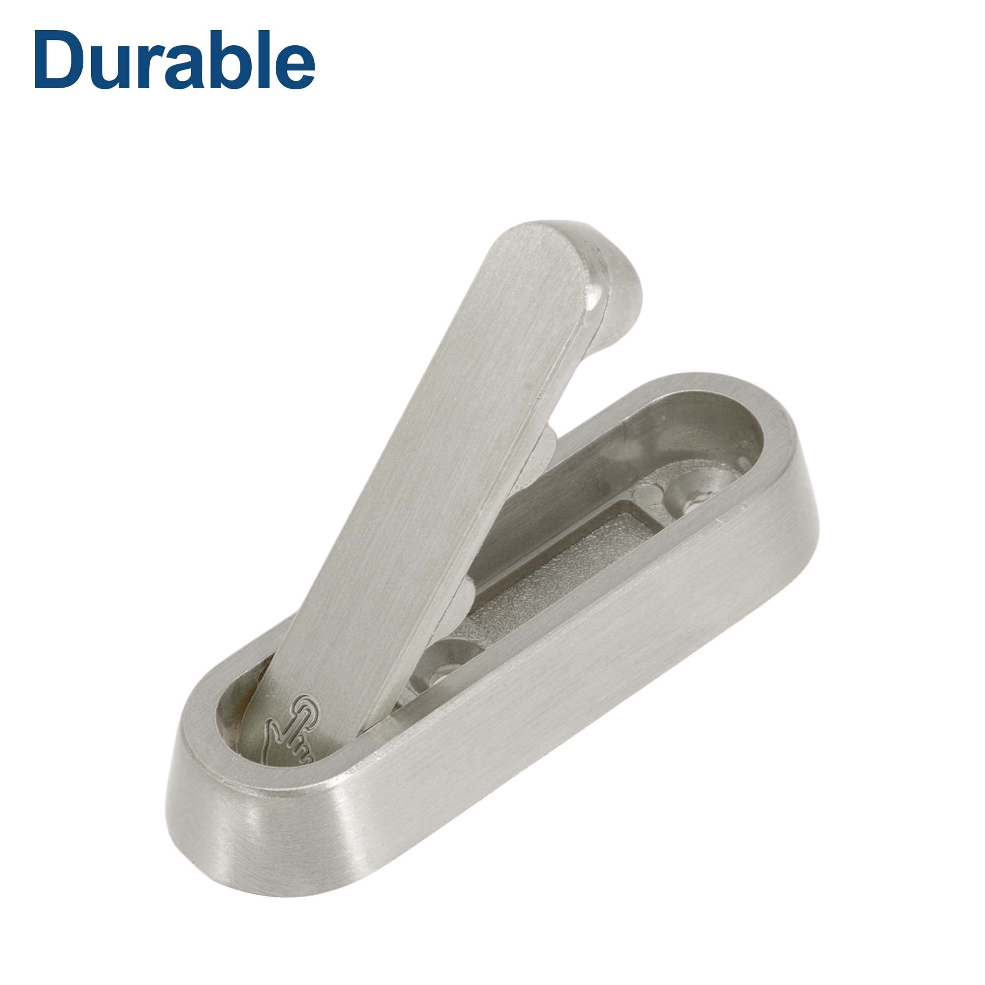 Unique Bargains Round Coat Hook Wall Mount Folding Hook Silver Tone 2.87"x0.91"x0.47"