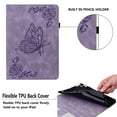 thumbnail image 4 of iPad 9th Generation 10.2 inch 2021 Smart Case,iPad 8th Gen 2020 Dteck Butterfly Pattern Leather Card Holder Wallet Case Kickstand Hybrid Rubber Folio Flip Cover for iPad 7th Gen 10.2" 2019,Purple, 4 of 6