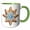 Green/White, variant on 3drose, Pretty Christmas Snowflake Cookie Illustration, 15oz Mug