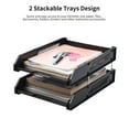 thumbnail image 3 of JIELISI Document Tray Desktop File Organizer Stackable 2 Tier Letter Tray Holder Magazine Rack Desk Accessories Paper Storage Stationery Supplies for Office School Home, 3 of 7