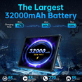 thumbnail image 5 of OUKITEL RT7 5G Rugged Tablet, 24GB RAM+256GB ROM 1TB Expandable Waterproof Tablet, 10.1 Inch FHD+, 32000mAh Battery, 33W Fast Charging Tablets PC Android 13, 48MP+32MP Camera, 5G WiFi/GPS/NFC, 5 of 9