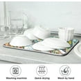 thumbnail image 7 of SKYSONIC Christmas Dish Drying Mat for Kitchen Counter,Snowflake Santa Xmas Tree Ultra Absorbent Reversible Microfiber Dishes Drying Rack Pad Heat-resistant Mats 18x24in, 7 of 7