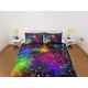 thumbnail image 2 of Rainbow Galaxy Bedding, 3D Outer Space Bedding Set Full, Cosmic Duvet Cover, 2 of 4