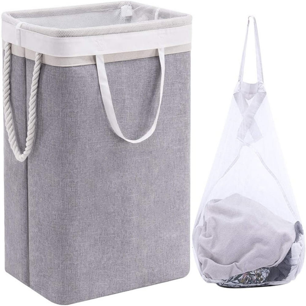 Grey Potato Chips,Home and Hotel Use Camping Toy 3 Pieces Hanging Laundry Hamper Foldable Mesh Hamper Dirty Cloth Basket with Carry Handle Door net Hampers for Store Cloth 